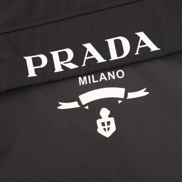 Hoodie Prada Black Milano Logo PD051 - Image 4