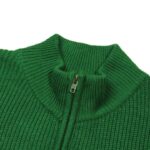 Sweater Louis Vuitton Green Knit Zip-Up LV001 - Image 5