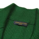Sweater Louis Vuitton Green Knit Zip-Up LV001 - Image 6