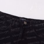 Jeans Balenciaga Signature Print Black BL028 - Image 4