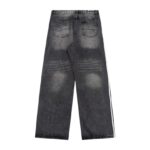 Jeans Balenciaga Striped Black Washed Denim BL032 - Image 2