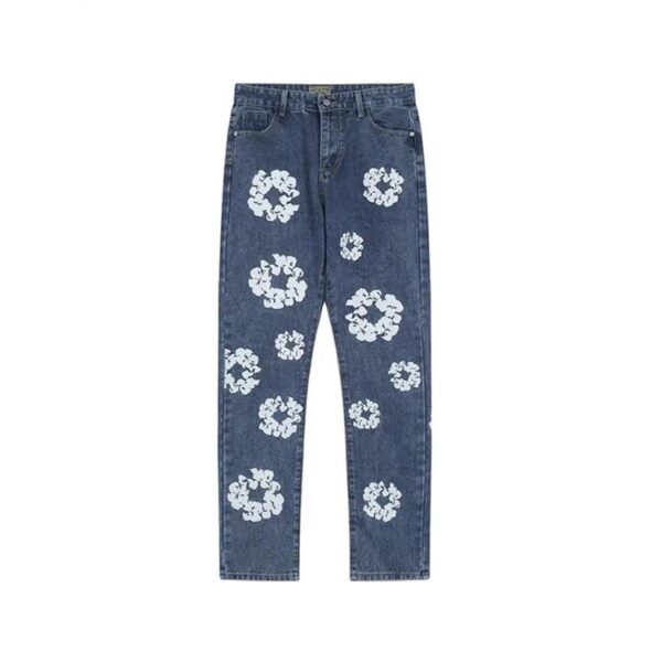 Jeans Denim Tears Floral Print Blue - Image 1