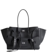 Bel Air Medium Carry All Bag aus glattem Kalbsleder in Schwarz 30 cm