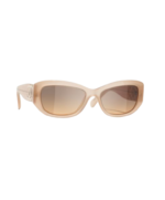 Rechteckige Sonnenbrille mit Goldenen Details