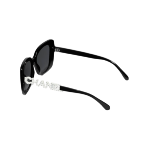 Eckige Sonnenbrille Schwarz