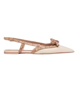 Rockstud Schleifen Ballerinas Rose Cannelle