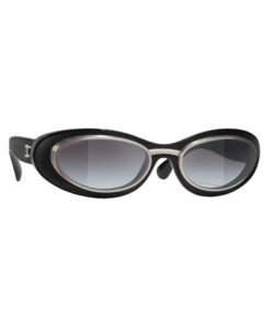 Oval Schwarz/Grau