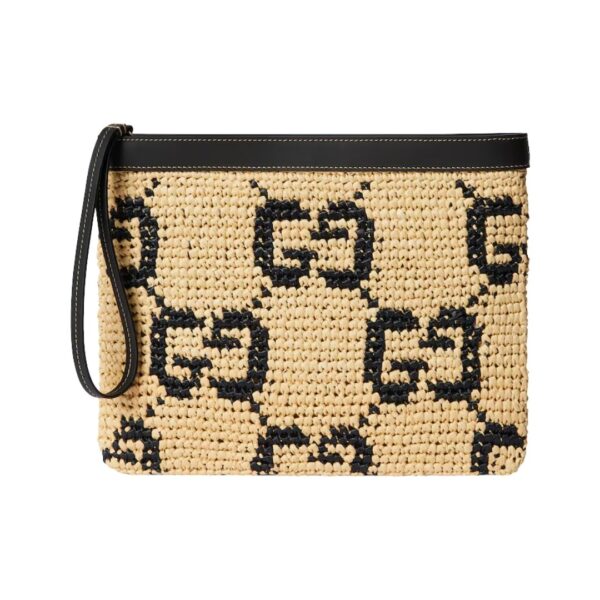 Clutch Natur/Schwarz 29 cm