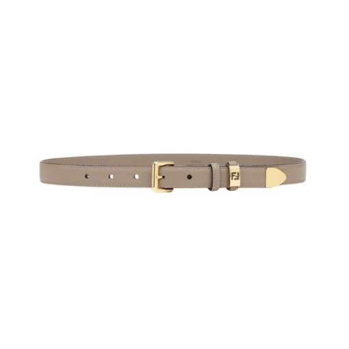 Gürtel aus grau-braunem Leder 2cm