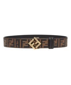 Beidseitiger Gürtel aus braunem Leder 2cm
