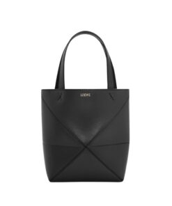 Mini Puzzle Fold Tote Schwarz 20cm