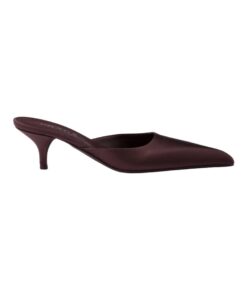 Satin Mules Burgunderrot 5.5 cm