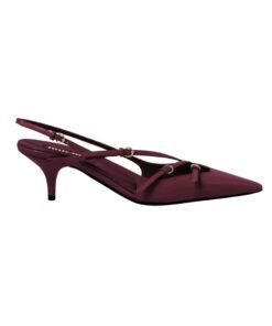 Lackleder-Slingbacks mit Schnallen 5.5cm