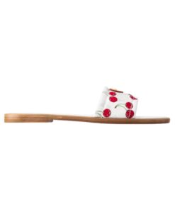 TM Lily Flat Mule Weiß/Rot