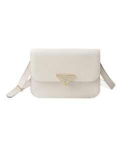 Saffiano Leder-Schultertasche mit Überschlag 15cm