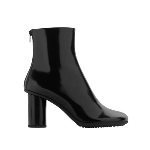 Schwarze Leder-Stiefeletten 7.5