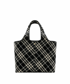 Check Tote Schwarz/Weiß 39 cm