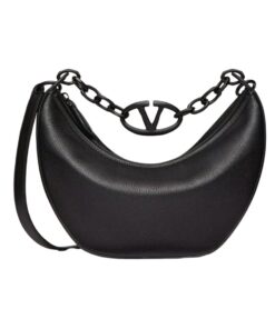 VLogo Moon Kleine Hobo Schwarz 29cm