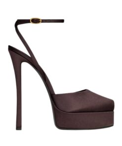 La Scandale Plateausandalen aus Satin-Crêpe 11cm