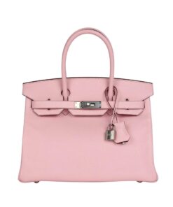 Rose Sakura Verso Chèvre Palladium-Hardware 30cm