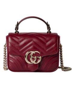 GG Marmont Mini-Tote-Tasche Rosso Ancora Rot 17cm
