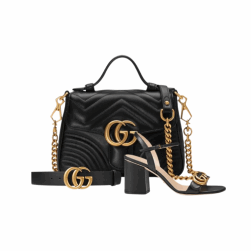 Set: Tasche, Heels und Gürtel