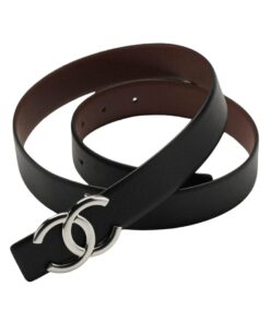 Alternative view of Belt Schwarz/Burgunderrot/Silber