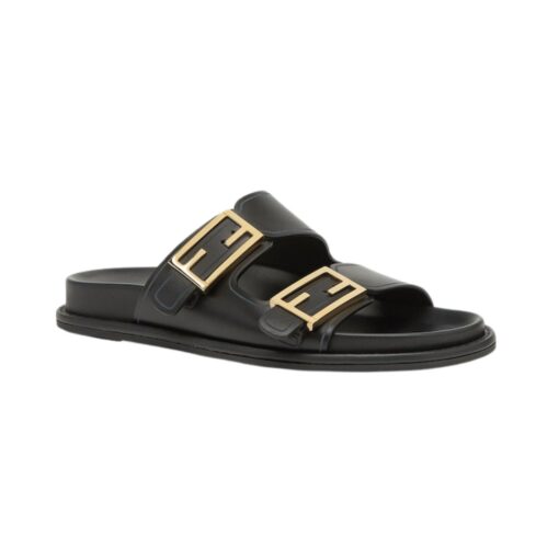 Schwarze Flip-Flops aus Leder – Bild 2
