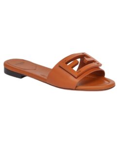 Alternative view of Flip-Flops aus braunem Leder