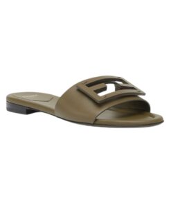 Alternative view of Flip-Flops aus grünem Leder