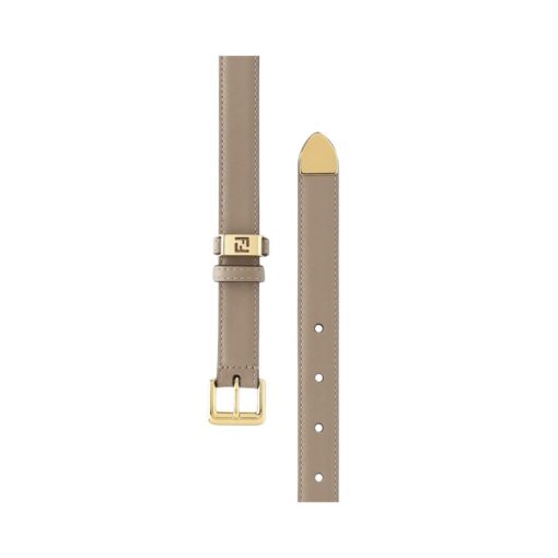 Gürtel aus grau-braunem Leder 2cm – Bild 2