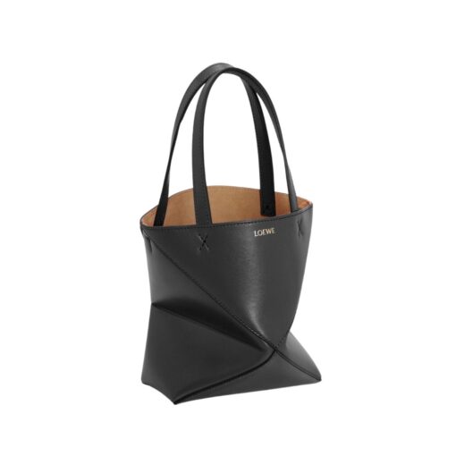 Mini Puzzle Fold Tote Schwarz 20cm – Bild 2
