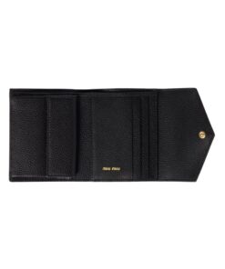 Alternative view of Kleine Leder-Geldbörse Schwarz 9cm