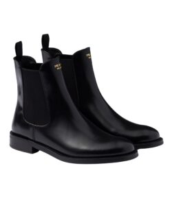 Stiefeletten aus gebürstetem Leder