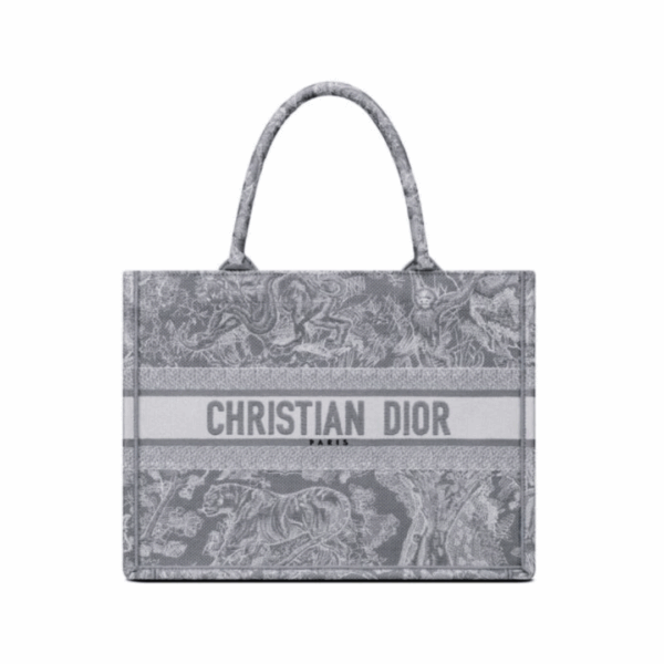 Book Tote Grau/Weiß 36 cm