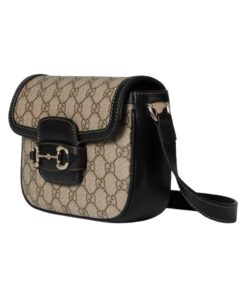 Alternative view of Weiche Mini-Schultertasche aus braunem Leder 20cm