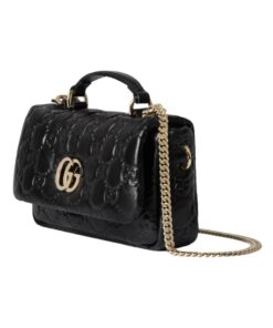 Alternative view of Schwarze gepolsterte Milano Mini-Tote-Tasche 21.1cm