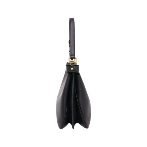Schwarze Ledertasche 25.5cm – Bild 3