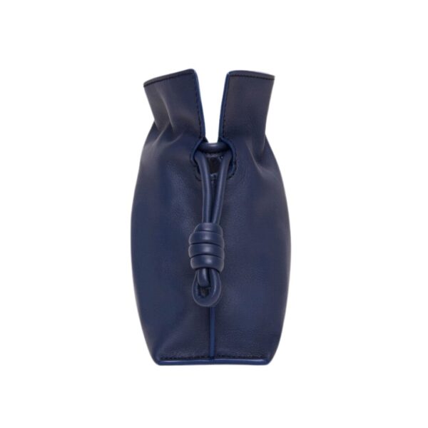 Clutch aus Nappaleder in Abyssblau 18cm – Bild 3