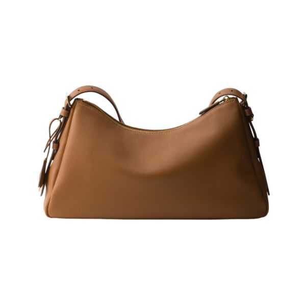Aimée große Lederschultertasche Karamell 23cm – Bild 3