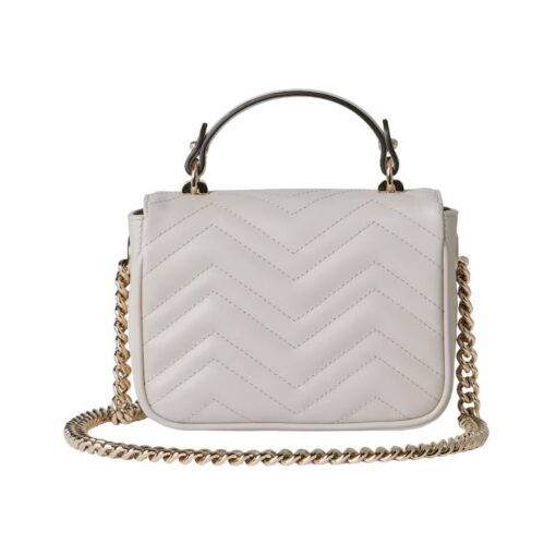 GG Marmont Mini-Tote Hellgrau 17cm – Bild 3