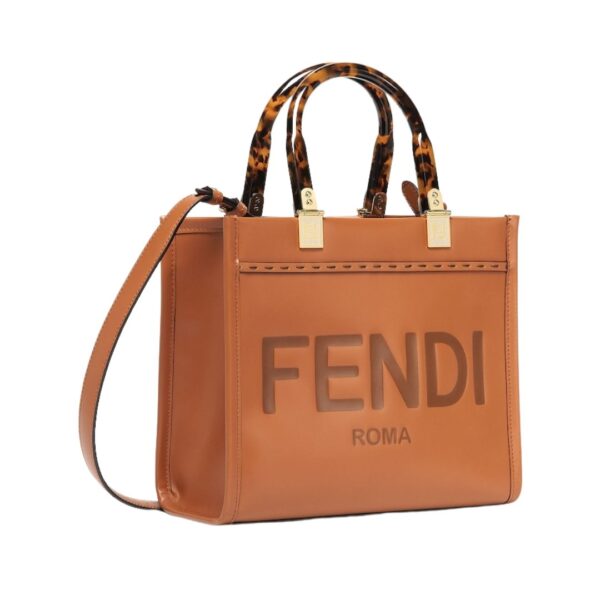 Braune Kalbsledertasche 22cm – Bild 3