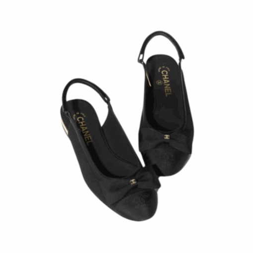 Ballerinas mit Schleife Schwarz