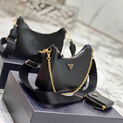 Re-Edition 2005 Saffiano Schwarz 22 cm – Bild 4