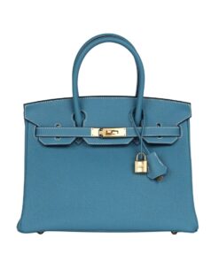 Blue Jean Togo mit Gold-Beschlägen 30cm
