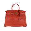 Sanguine Matt Alligator mit Gold-Beschlägen 35cm