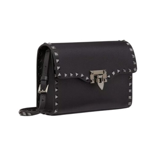 Kalbsleder Crossbody Schwarz 22.5cm – Bild 4