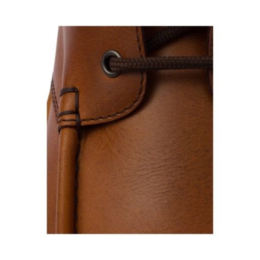 Schnürstiefeletten aus Leder Cognac – Bild 5