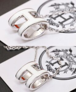 Alternative view of Anhanger Mini Pop H Weiß/Silber