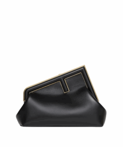 Tasche aus schwarzem Leder  20cm
